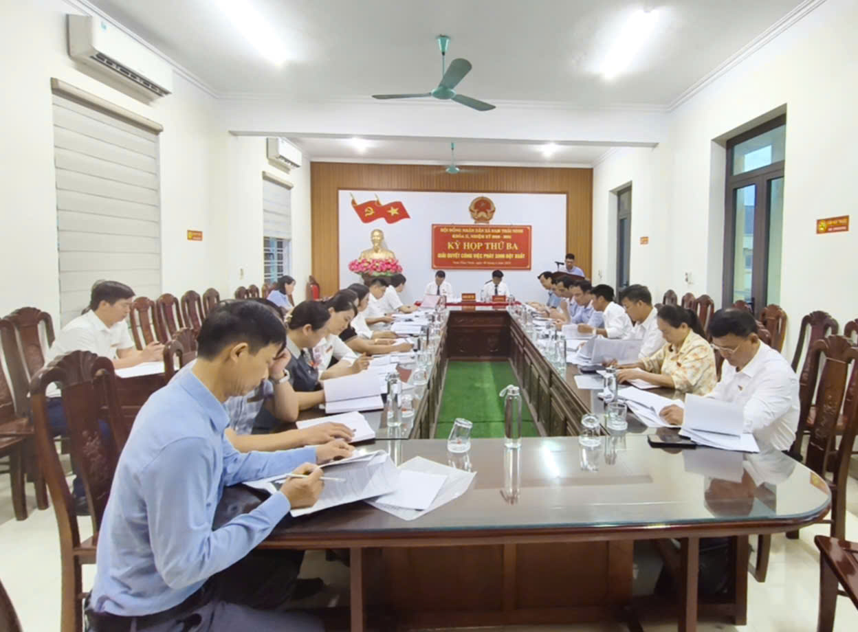 HĐND XÃ NAM THÁI NINH KHÓA II, NHIỆM KỲ 2016-2031 TỔ CHỨC KỲ HỌP THỨ BA, GIẢI QUYẾT CÔNG VIỆC PHÁT SINH ĐỘT XUẤT