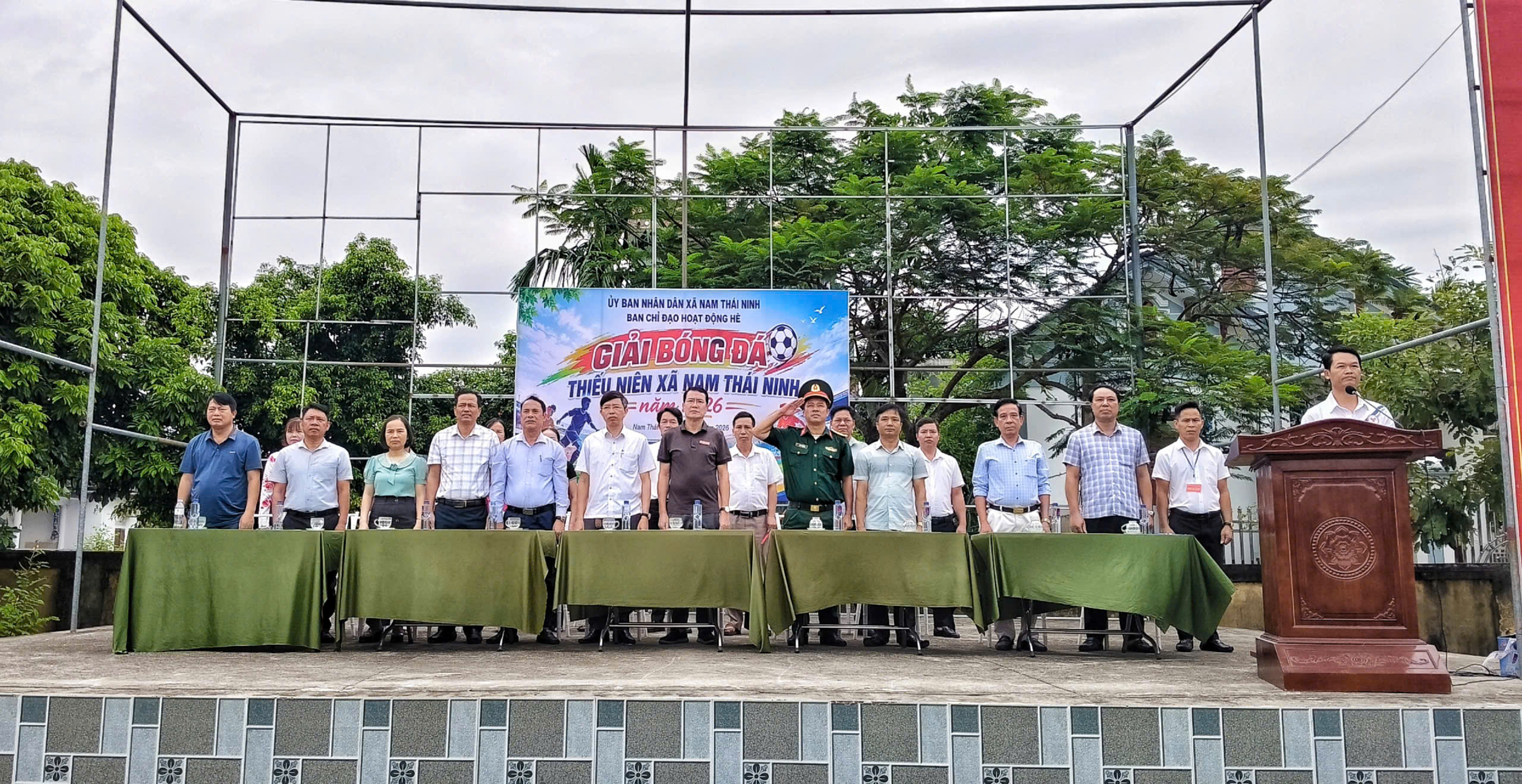 XÃ NAM THÁI NINH TỔ CHỨC LỄ KHAI MẠC GIẢI BÓNG ĐÁ THIẾU NIÊN NĂM 2026