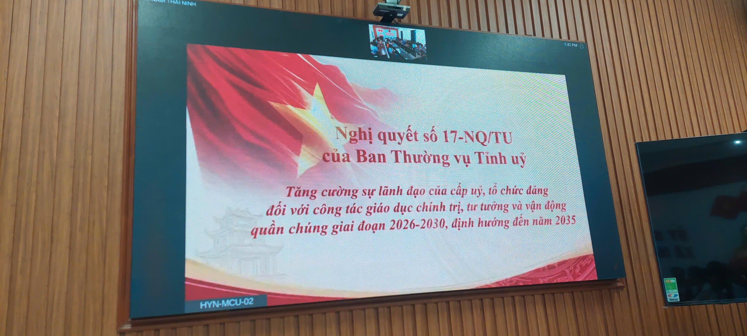 ĐẢNG ỦY XÃ NAM THÁI NINH TỔ CHỨC HỘI NGHỊ TRỰC TUYẾN NGHIÊN CỨU, HỌC TẬP, QUÁN TRIỆT CÁC NGHỊ QUYẾT CỦA TRUNG ƯƠNG VÀ TỈNH ỦY