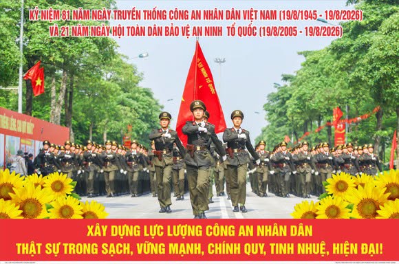 XÃ NAM THÁI NINH HƯỚNG TỚI KỶ NIỆM 81 NĂM NGÀY TRUYỀN THỐNG CÔNG AN NHÂN DÂN (19/8/1945-19/8/2026) VÀ 21 NĂM NGÀY HỘI TOÀN DÂN BẢO VỆ AN NINH TỔ QUỐC (19/8/2005-19/8/2026)
