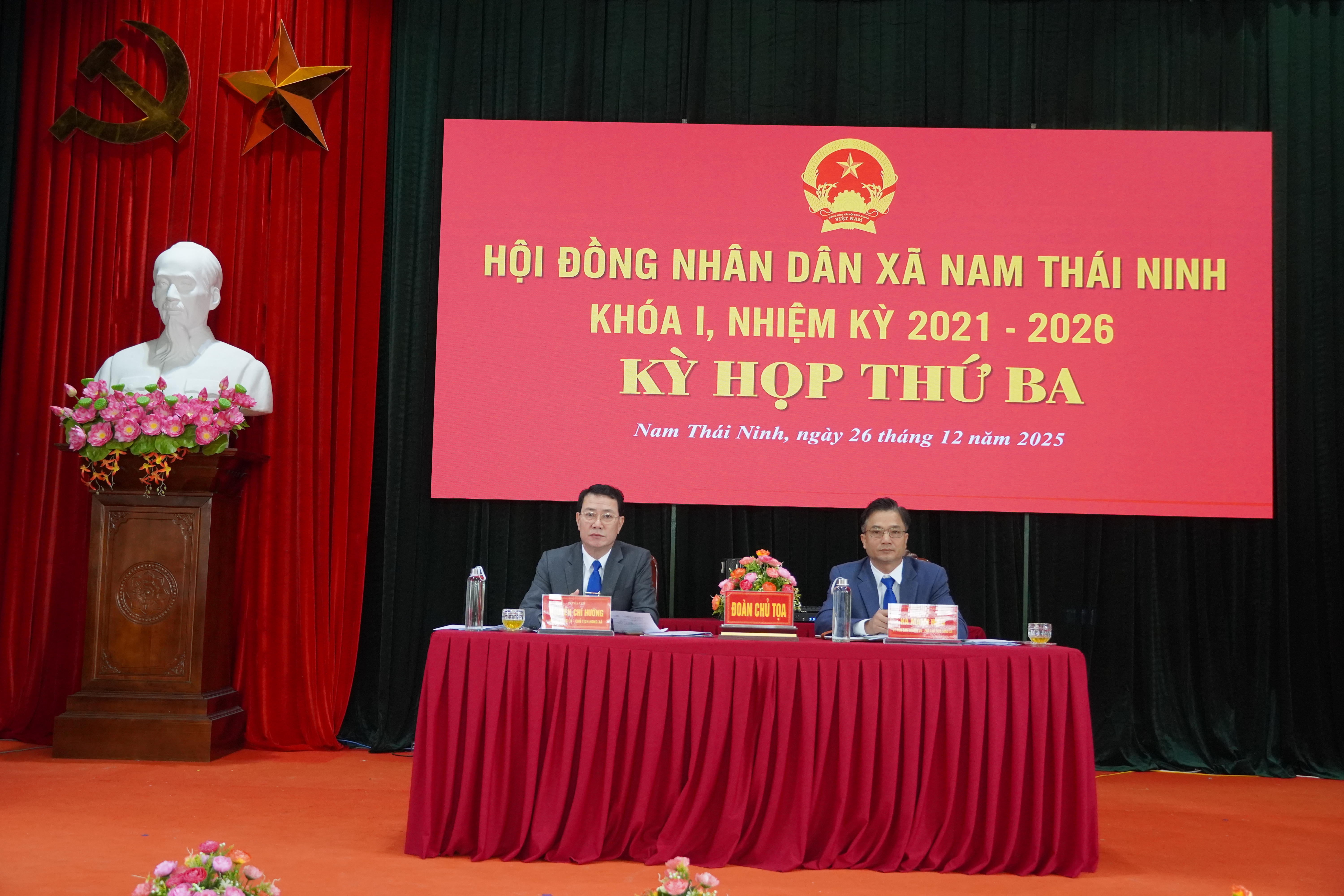 HĐND XÃ NAM THÁI NINH TỔ CHỨC KỲ HỌP THỨ BA, KHÓA I, NHIỆM KỲ 2021 – 2026