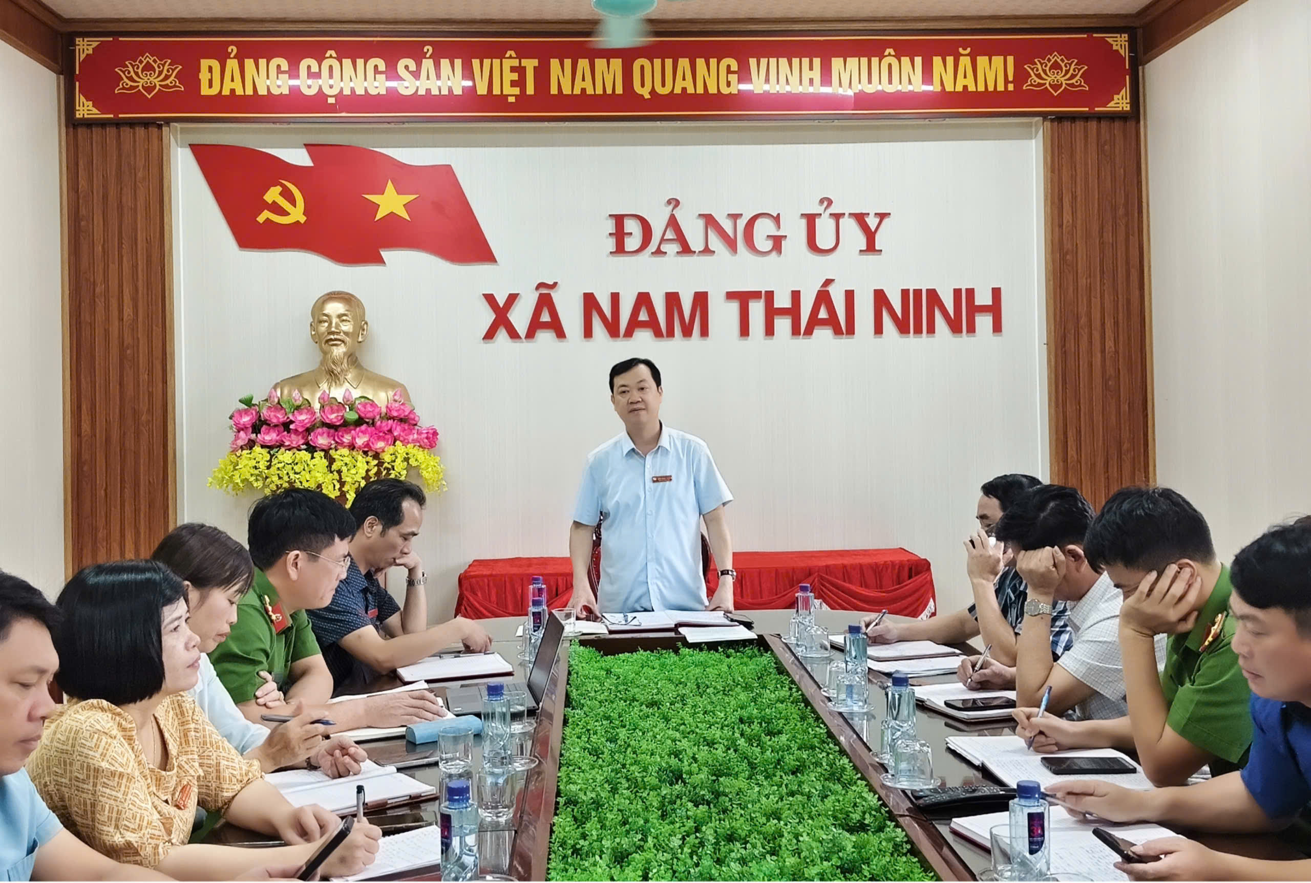 Ban công tác 35 xã Nam Thái Ninh tổ chức hội nghị giao ban quý II năm 2026